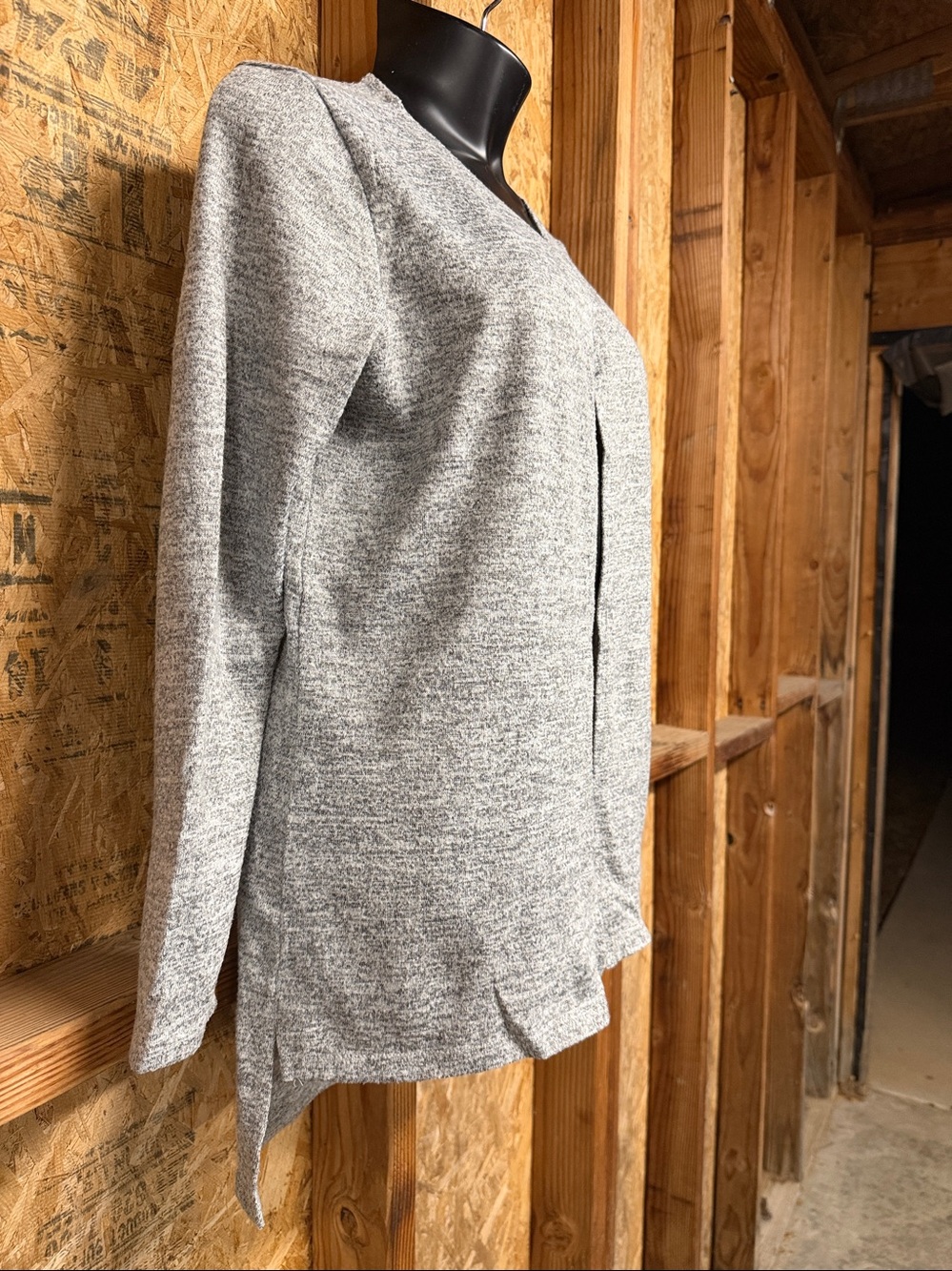 Copper Key Grey Open-Front Women’s Sweater Cardigan - Picture 2 of 6